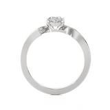 7/8 ctw Round Three Stone Lab Grown Diamond Ring