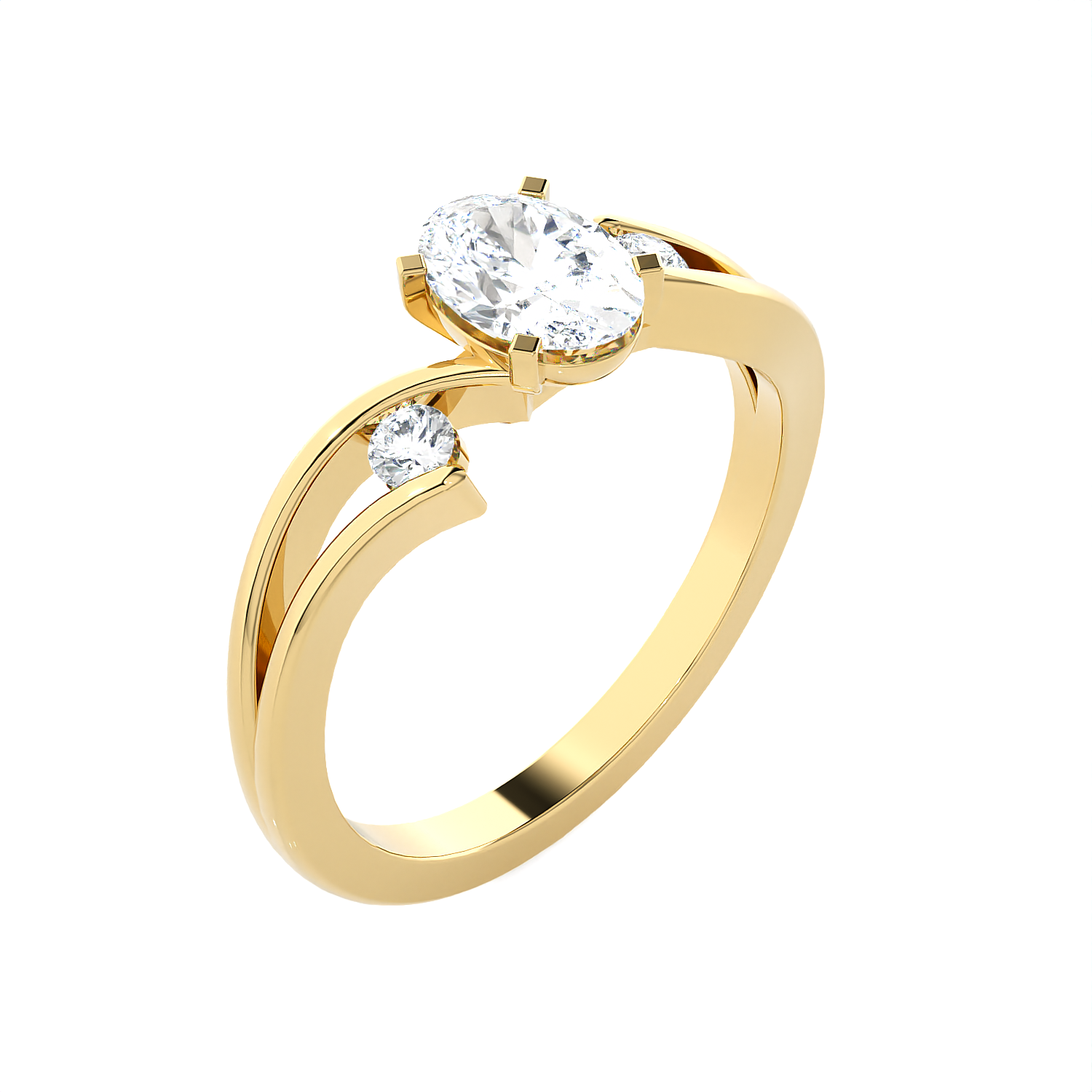 7/8 ctw Round Three Stone Lab Grown Diamond Ring