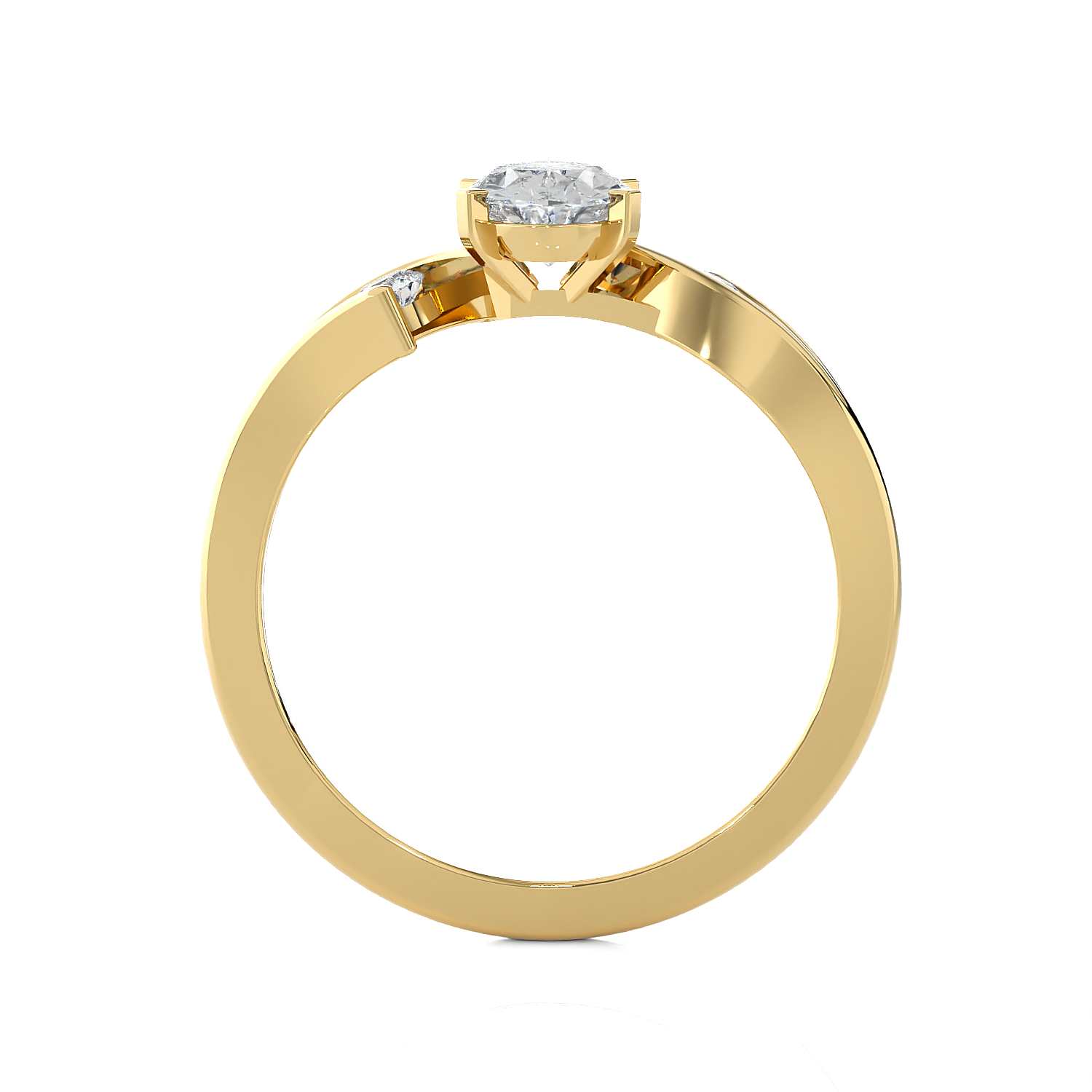 7/8 ctw Round Three Stone Lab Grown Diamond Ring