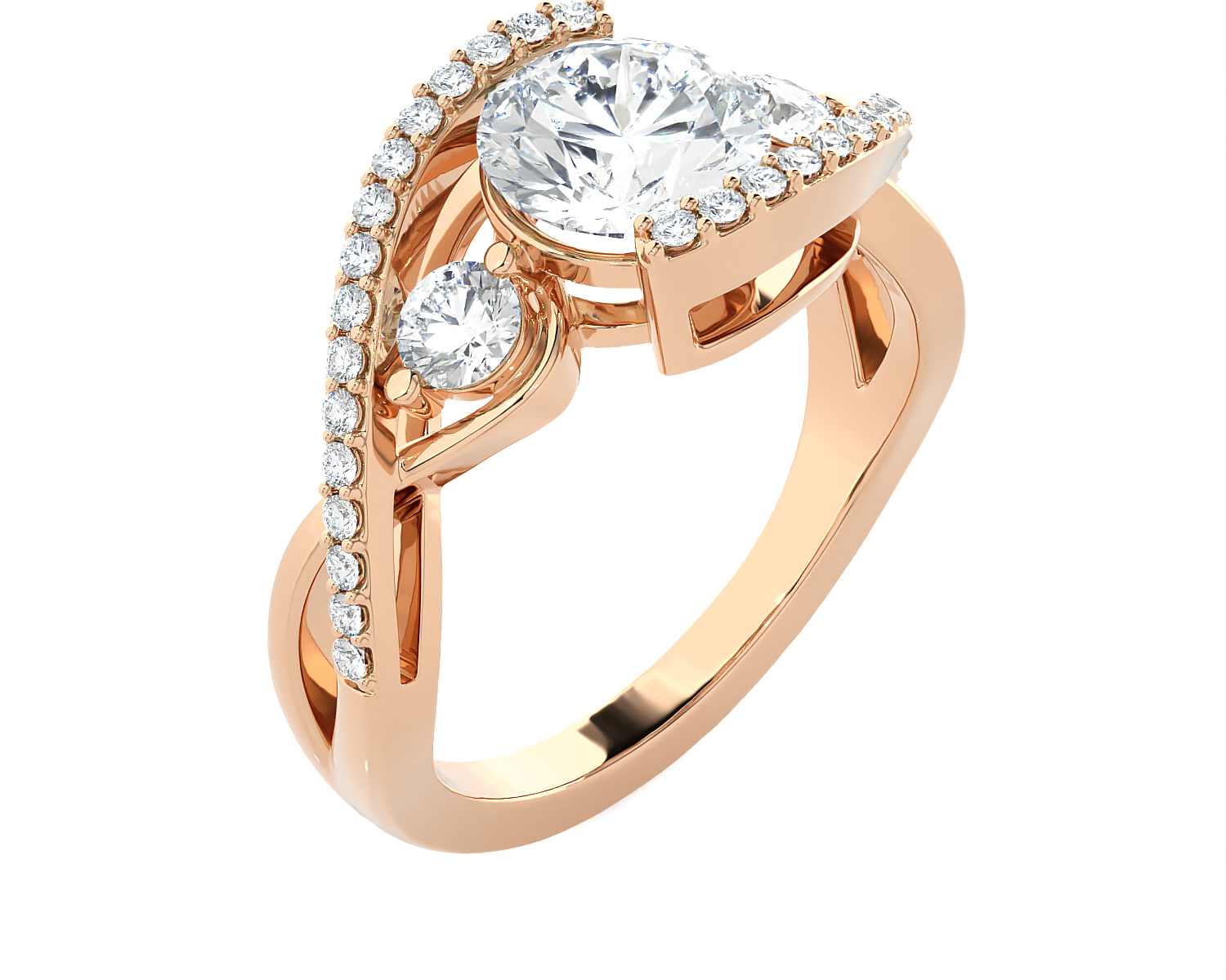 1 1/2 ctw Round Three Stone Lab Grown Diamond Ring