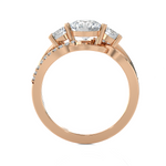 1 5/8 ctw Round Three Stone Lab Grown Diamond Ring