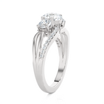 1 5/8 ctw Round Three Stone Lab Grown Diamond Ring