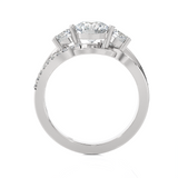 1 5/8 ctw Round Three Stone Lab Grown Diamond Ring