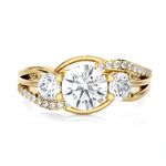 1 5/8 ctw Round Three Stone Lab Grown Diamond Ring