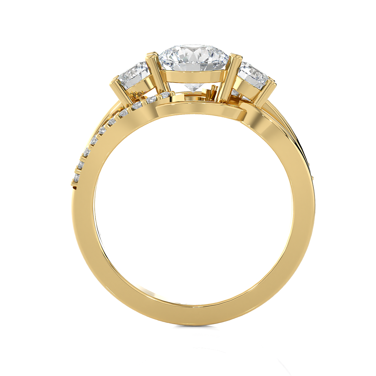 1 5/8 ctw Round Three Stone Lab Grown Diamond Ring