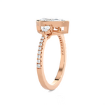 1 5/8 ctw Marquise Lab Grown Diamond Side Stone Engagement Ring