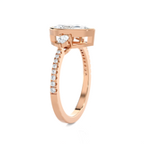1 5/8 ctw Marquise Lab Grown Diamond Side Stone Engagement Ring