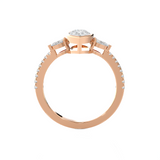 1 5/8 ctw Marquise Lab Grown Diamond Side Stone Engagement Ring