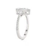 1 5/8 ctw Marquise Lab Grown Diamond Side Stone Engagement Ring