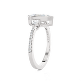 1 5/8 ctw Marquise Lab Grown Diamond Side Stone Engagement Ring