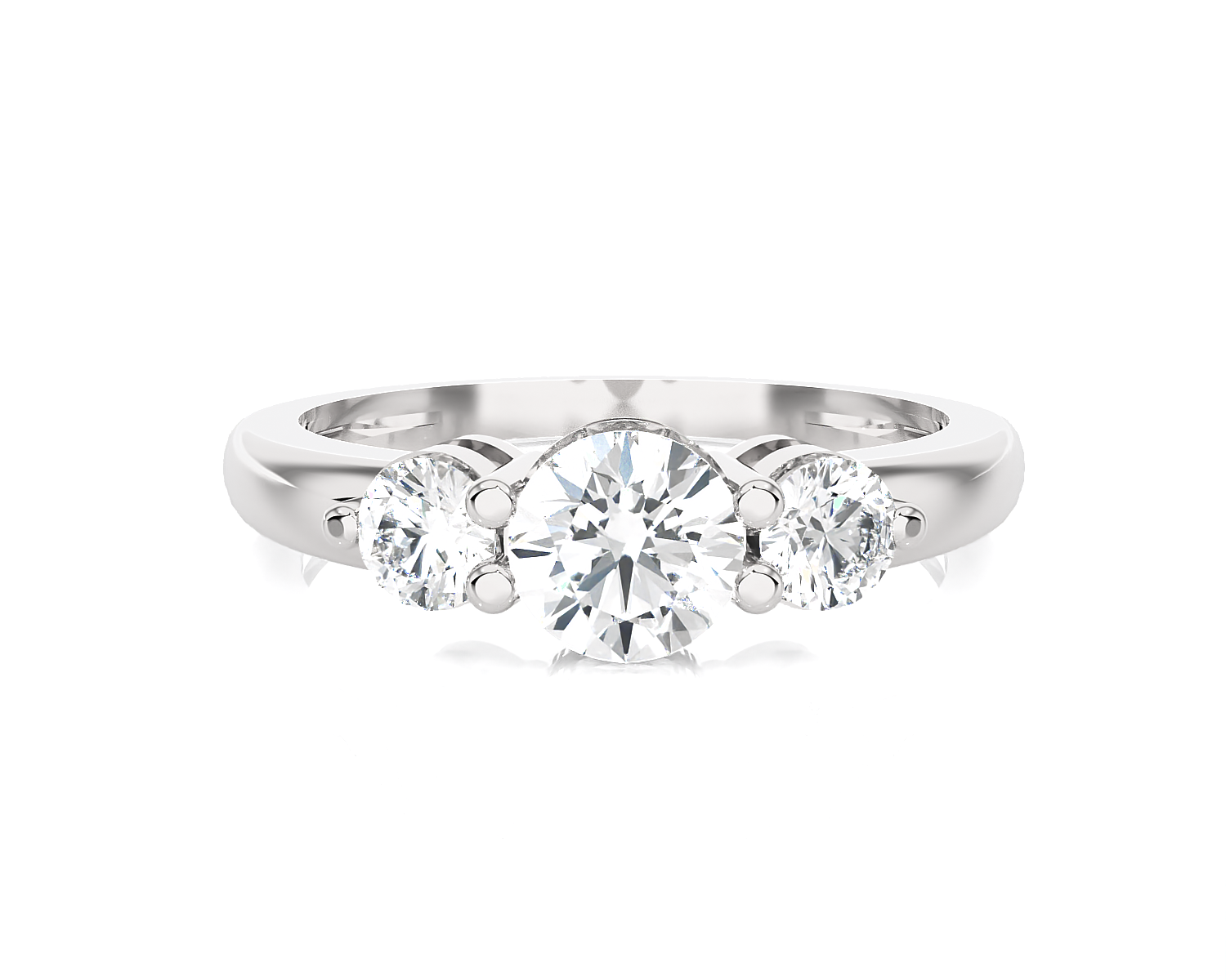 1 ctw Round Three Stone Lab Grown Diamond Ring