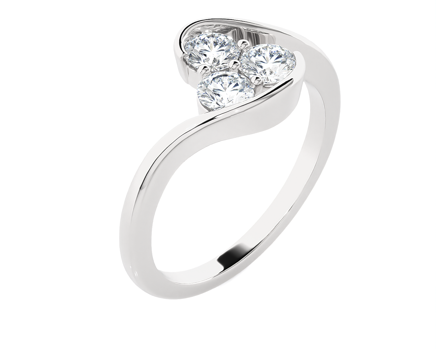 1/3 ctw Round Three Stone Lab Grown Diamond Ring