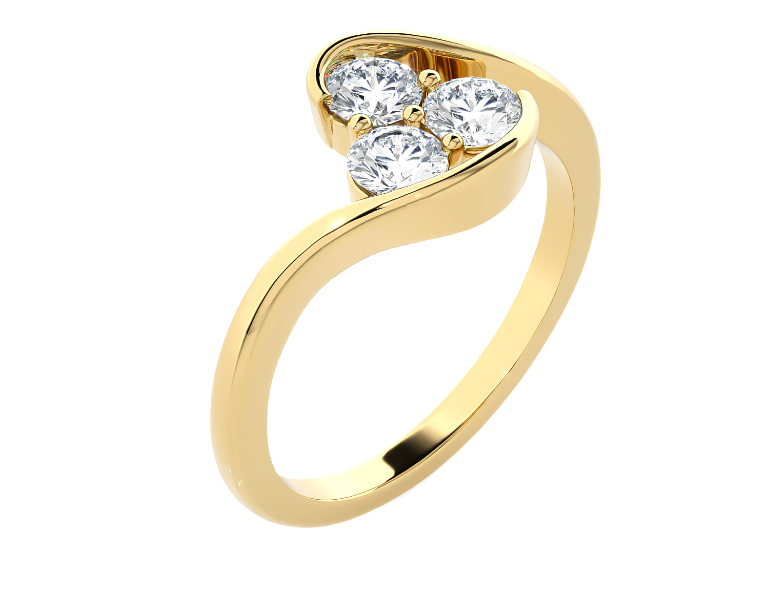 1/3 ctw Round Three Stone Lab Grown Diamond Ring