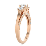 1 ctw Round Three Stone Lab Grown Diamond Ring