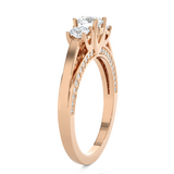1 ctw Round Three Stone Lab Grown Diamond Ring