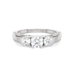 1 ctw Round Three Stone Lab Grown Diamond Ring