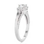 1 ctw Round Three Stone Lab Grown Diamond Ring