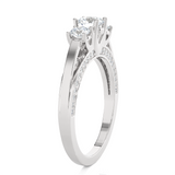 1 ctw Round Three Stone Lab Grown Diamond Ring