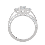 1 ctw Round Three Stone Lab Grown Diamond Ring