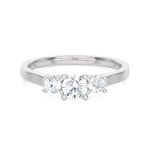 1/2 ctw Round Three Stone Lab Grown Diamond Ring