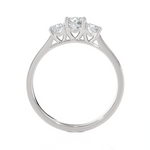 1/2 ctw Round Three Stone Lab Grown Diamond Ring