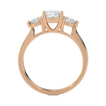 1 1/2 ctw Cushion-Cut Three Stone Lab Grown Diamond Ring