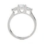 1 1/2 ctw Cushion-Cut Three Stone Lab Grown Diamond Ring