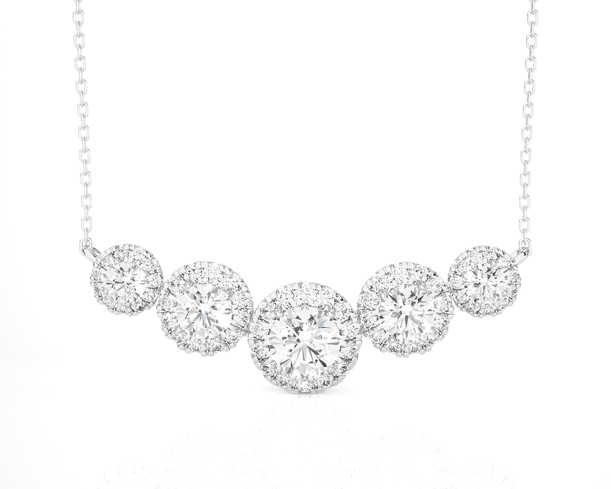 1 3/4  ctw Round Lab Grown Diamond Fashion Necklace