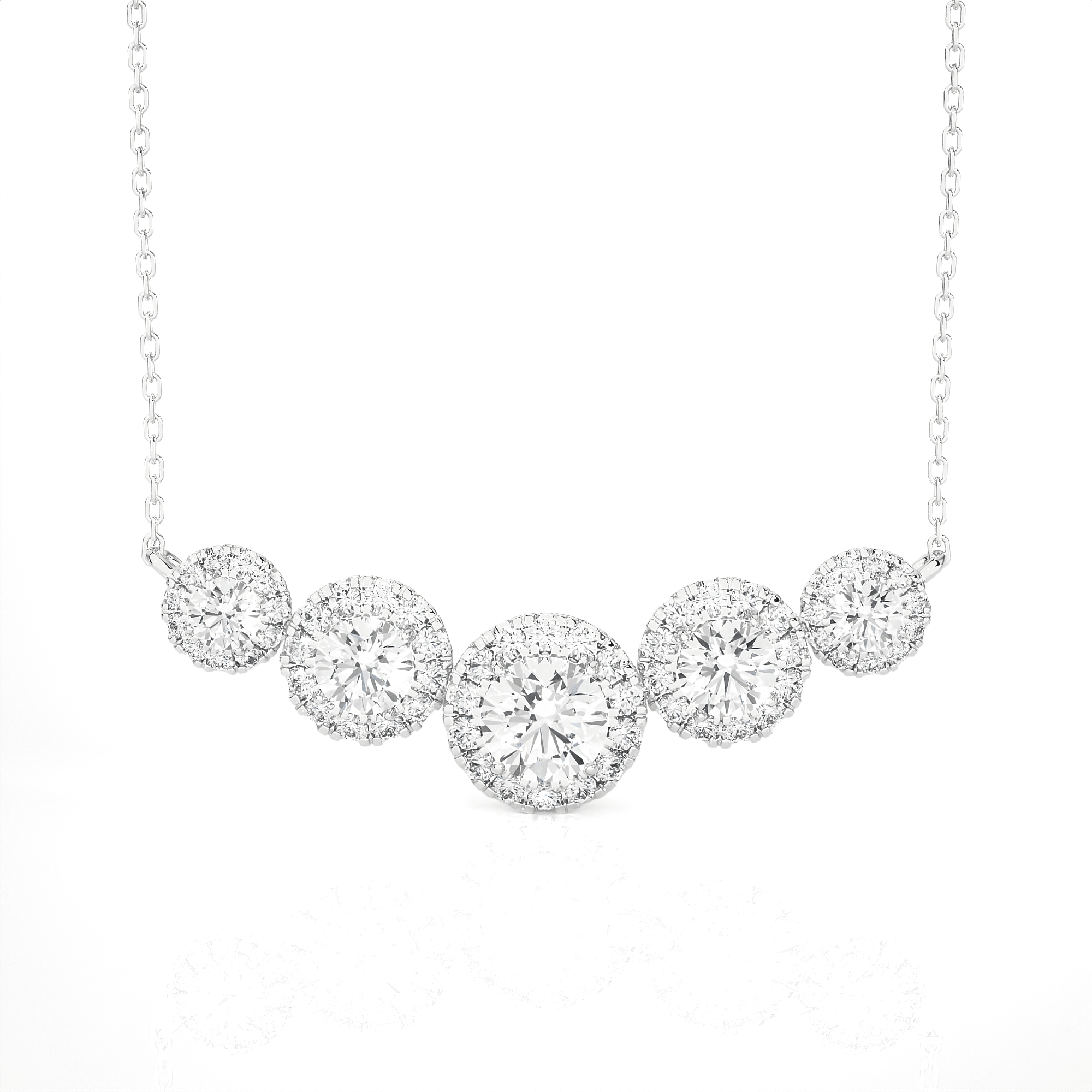 1 3/4  ctw Round Lab Grown Diamond Fashion Necklace