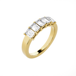 1 ctw Emerald-Cut Lab Grown Diamond Anniversary Ring