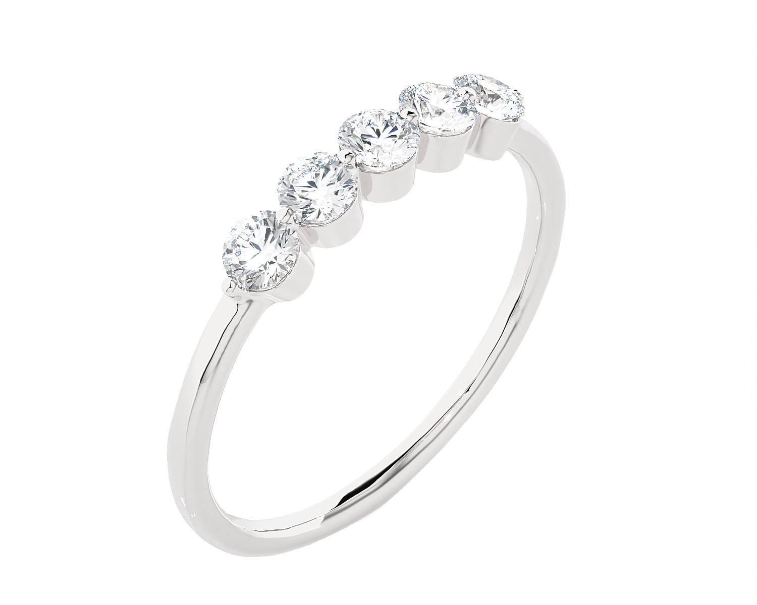 1/4 ctw Round Lab Grown Diamond Anniversary Ring