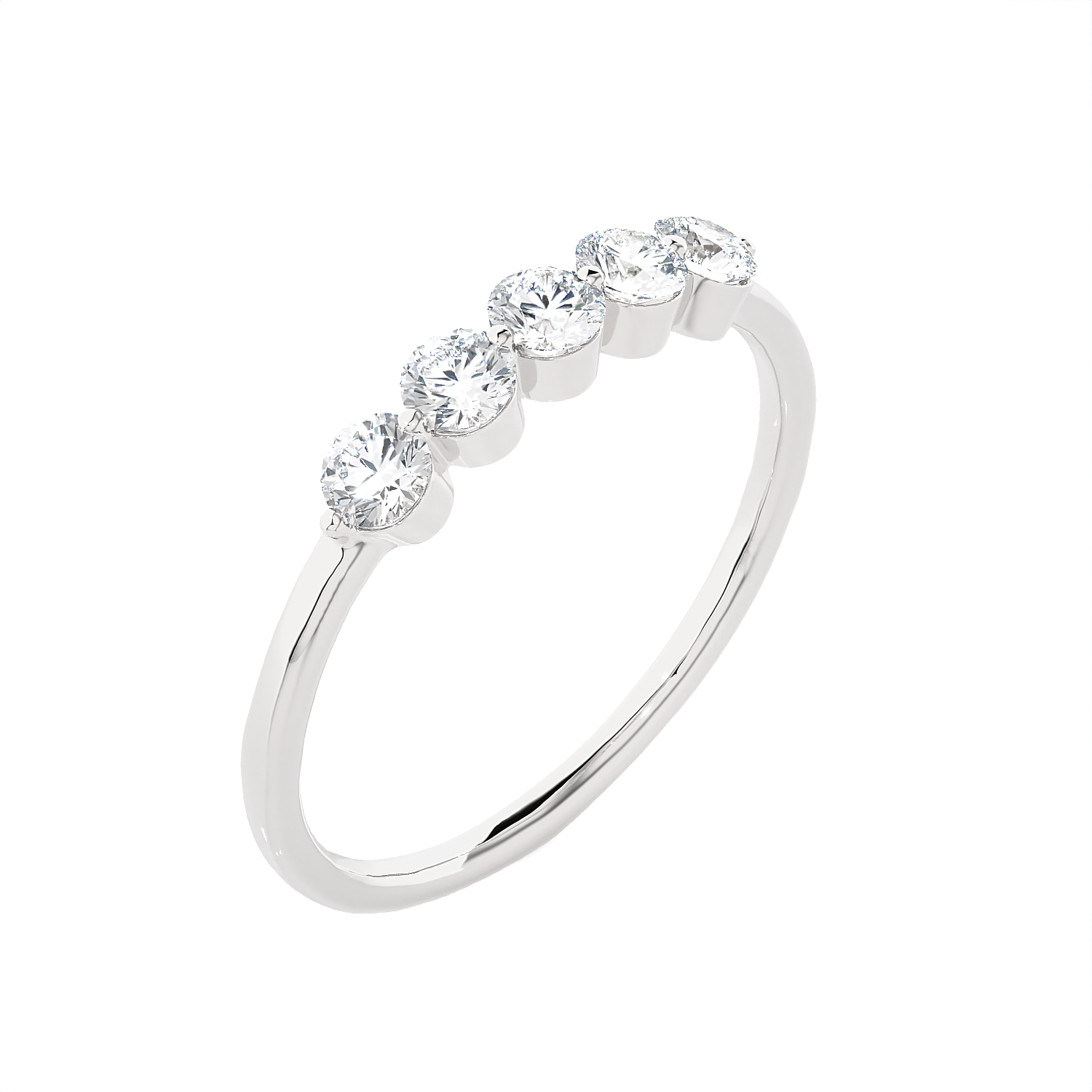 1/4 ctw Round Lab Grown Diamond Anniversary Ring