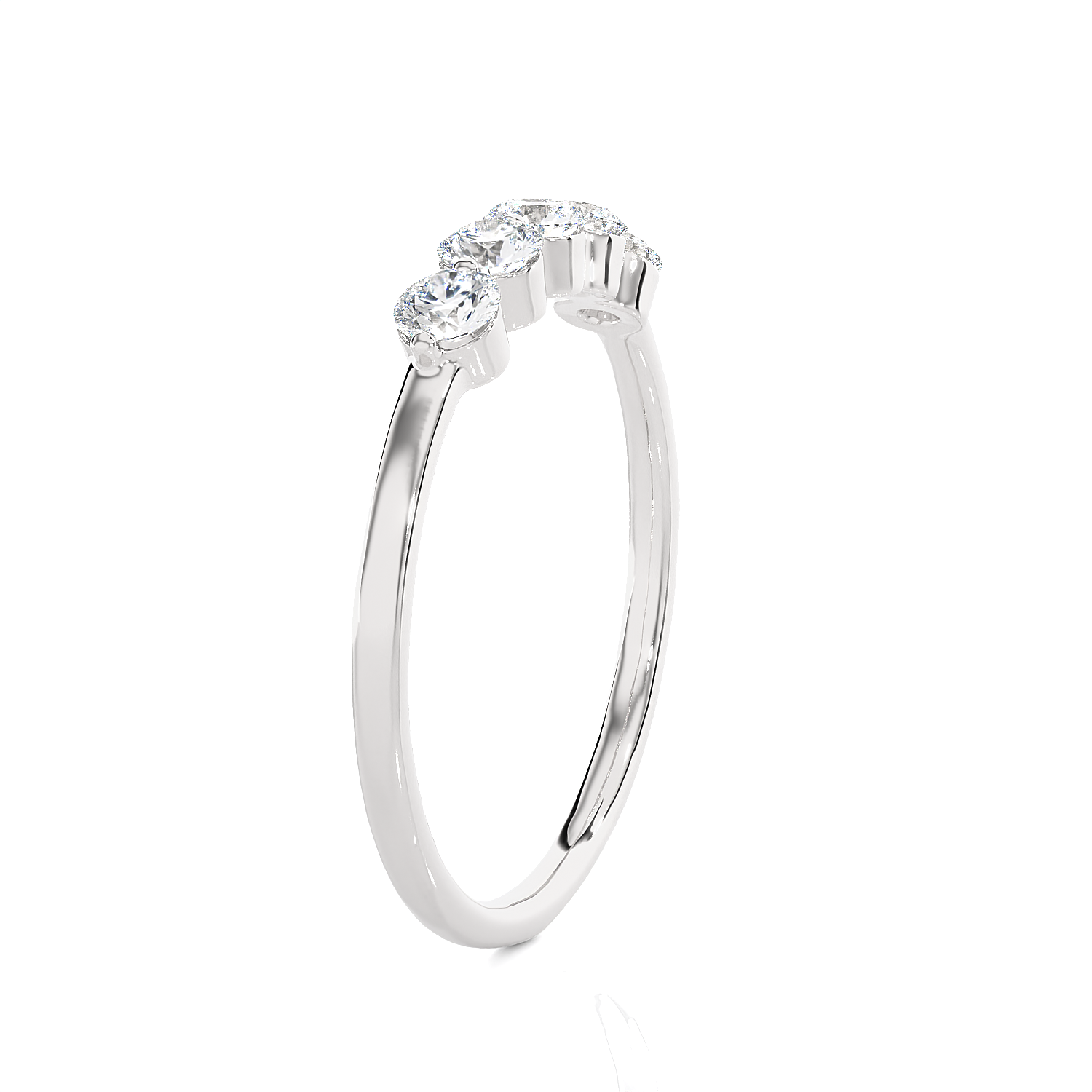 1/4 ctw Round Lab Grown Diamond Anniversary Ring