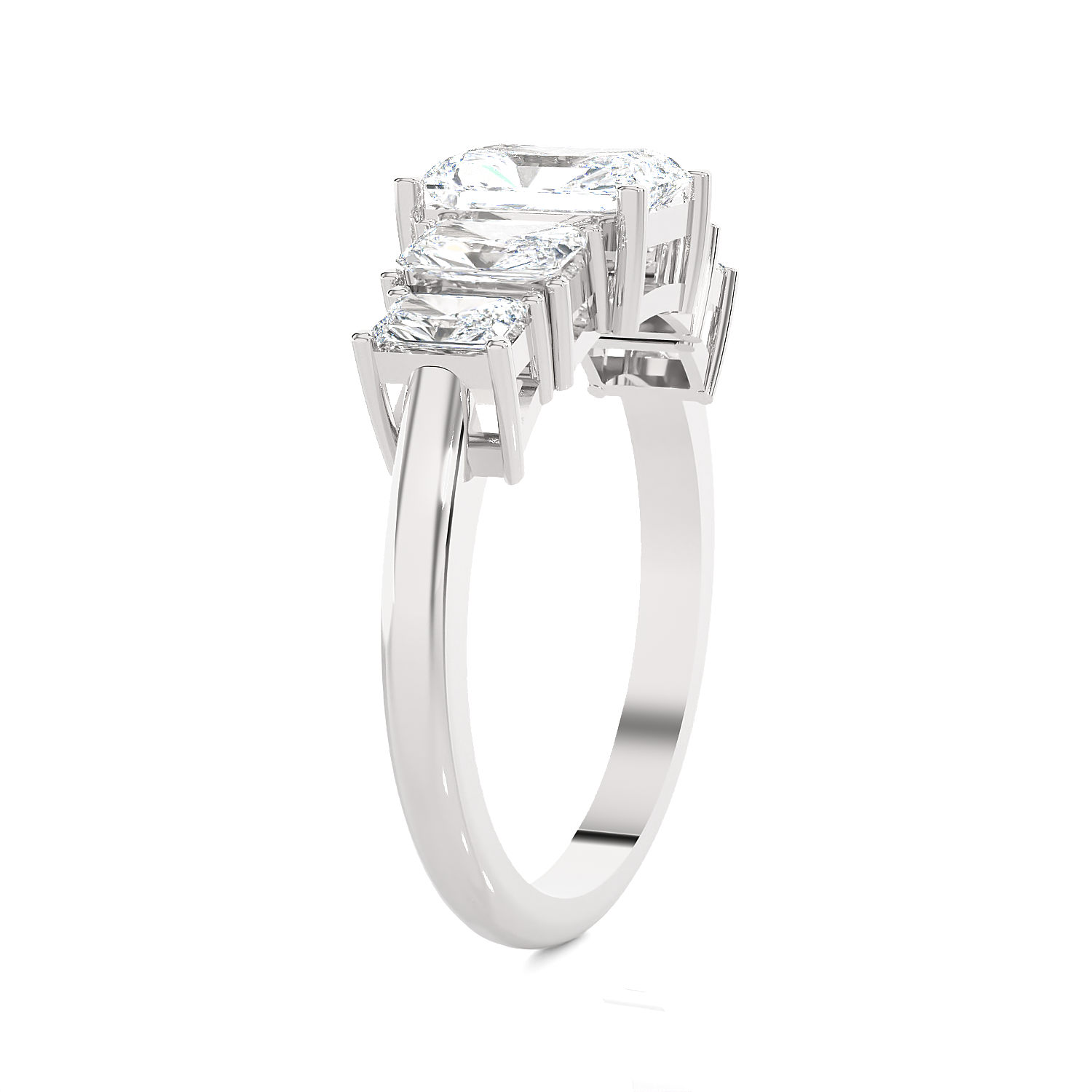 2 ctw Emerald-Cut Lab Grown Diamond Anniversary Ring