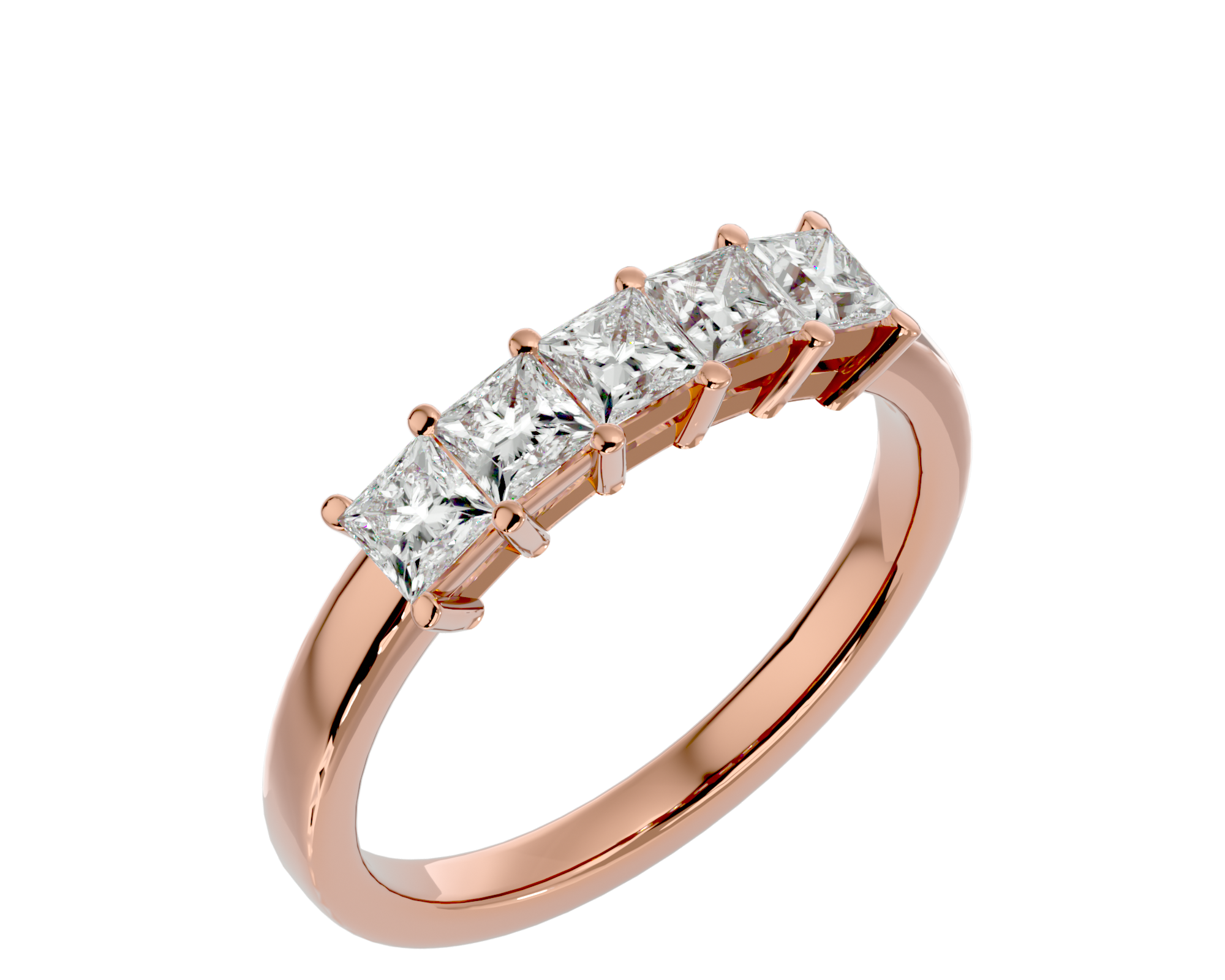 1 1/3 ctw Round Lab Grown Diamond Anniversary Ring