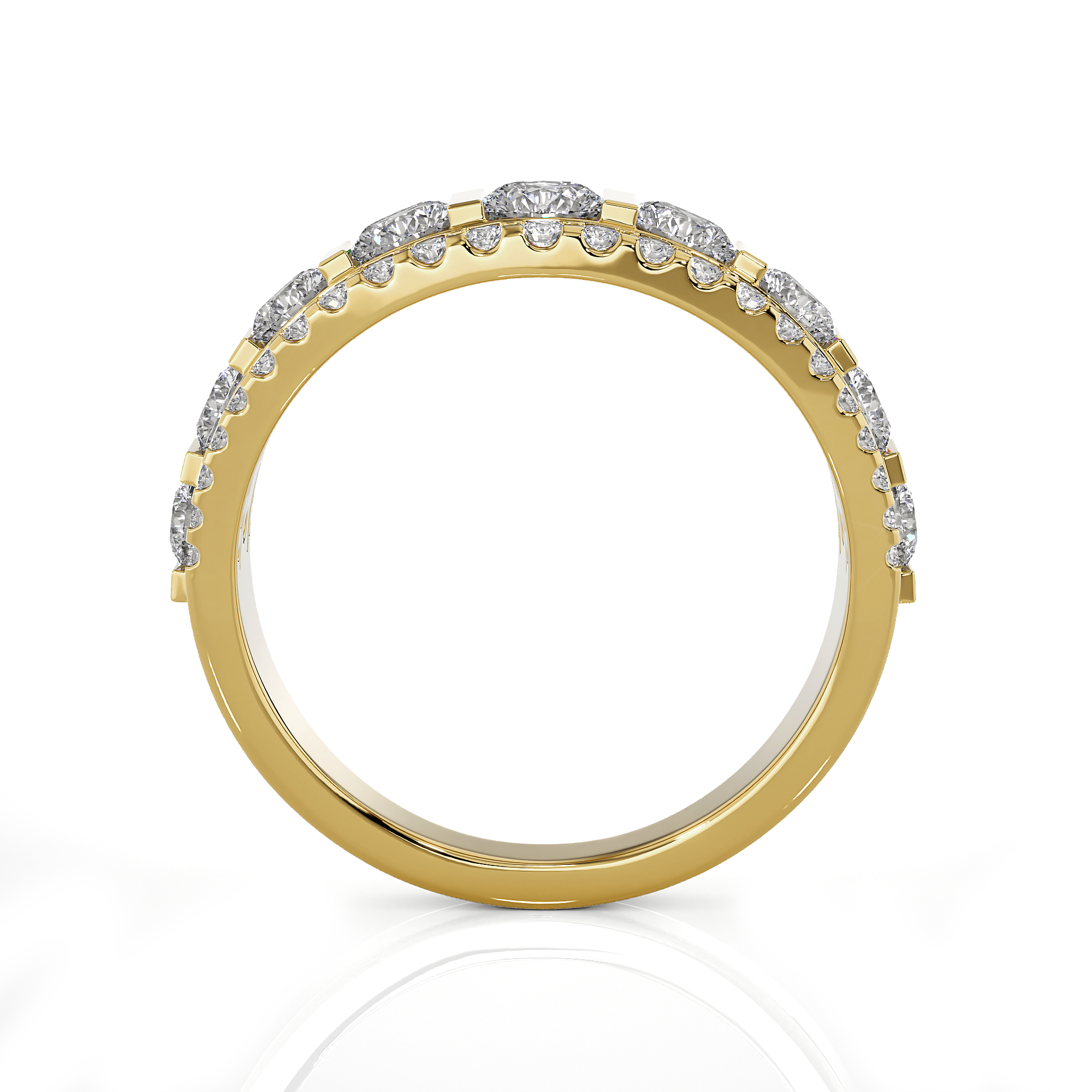 1 1/2 ctw Round Lab Grown Diamond Anniversary Ring