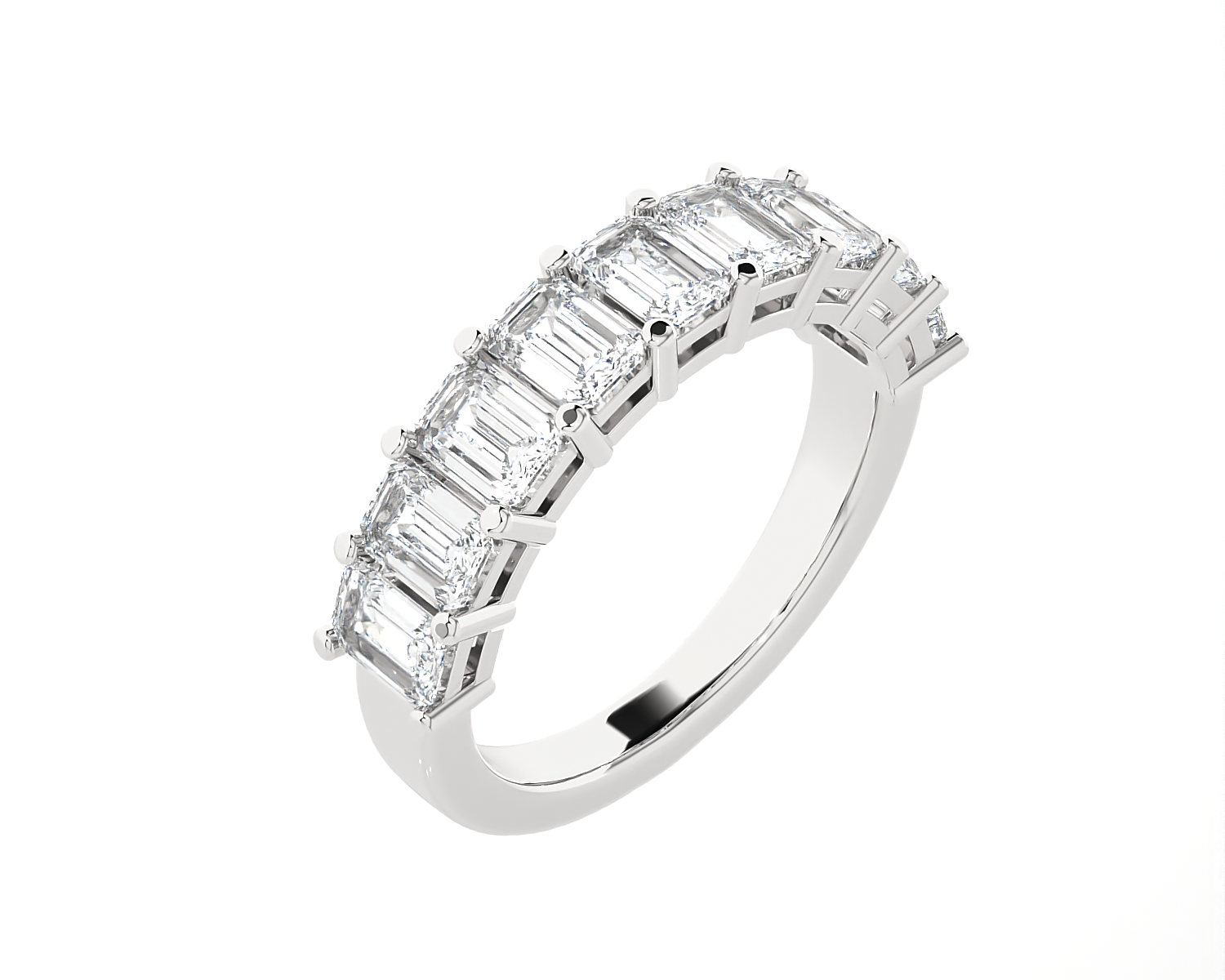 1 7/8 ctw Emerald-Cut Lab Grown Diamond Anniversary Ring