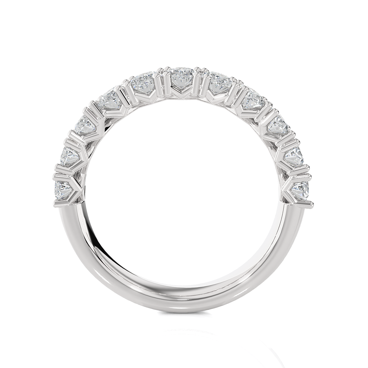 1 5/8 ctw Oval Lab Grown Diamond Anniversary Ring