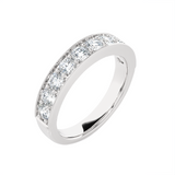 1 1/3 ctw Round Lab Grown Diamond Anniversary Ring