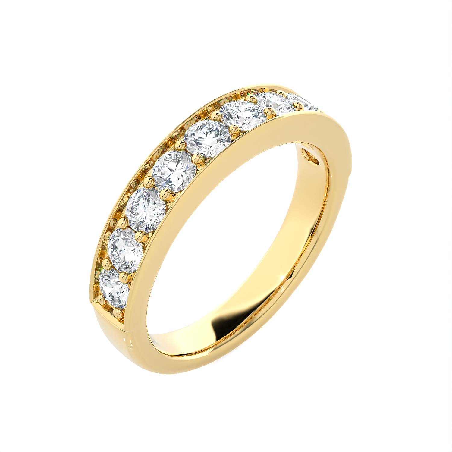 1 1/3 ctw Round Lab Grown Diamond Anniversary Ring