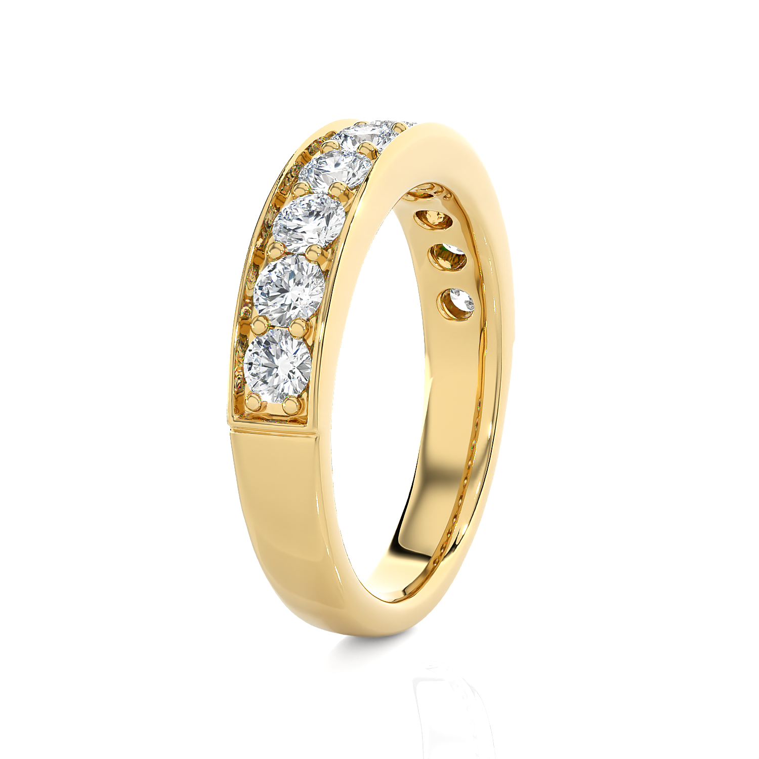 1 1/3 ctw Round Lab Grown Diamond Anniversary Ring