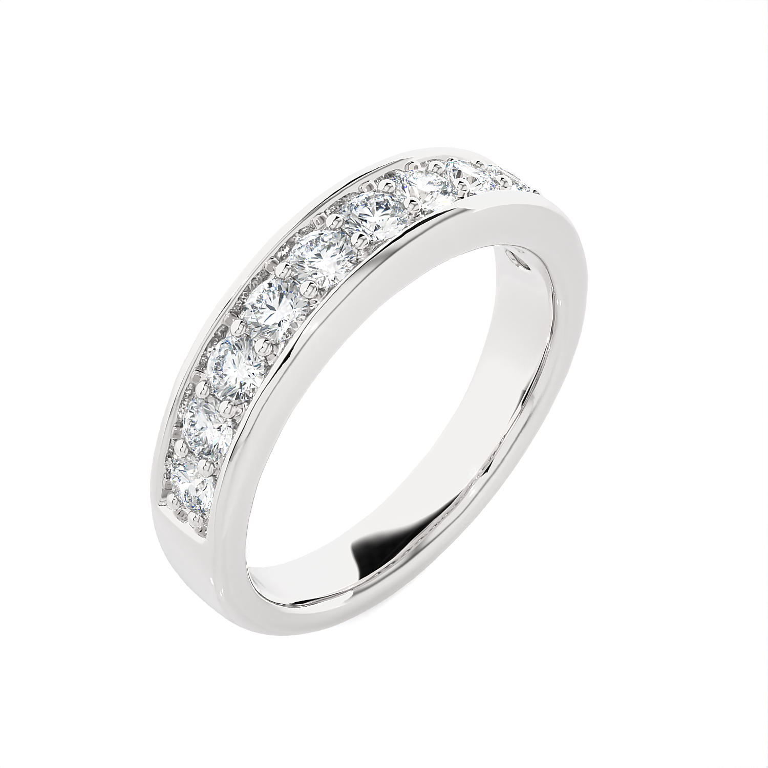 1 1/3 ctw Round Lab Grown Diamond Anniversary Ring