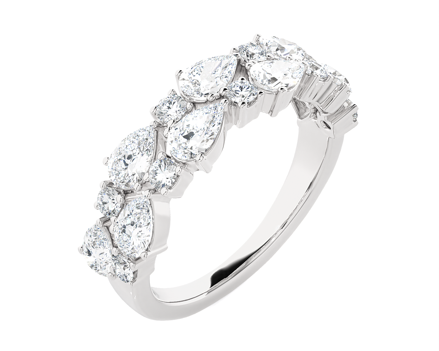 2 5/8 ctw Multi-Shape Lab Grown Diamond Anniversary Ring