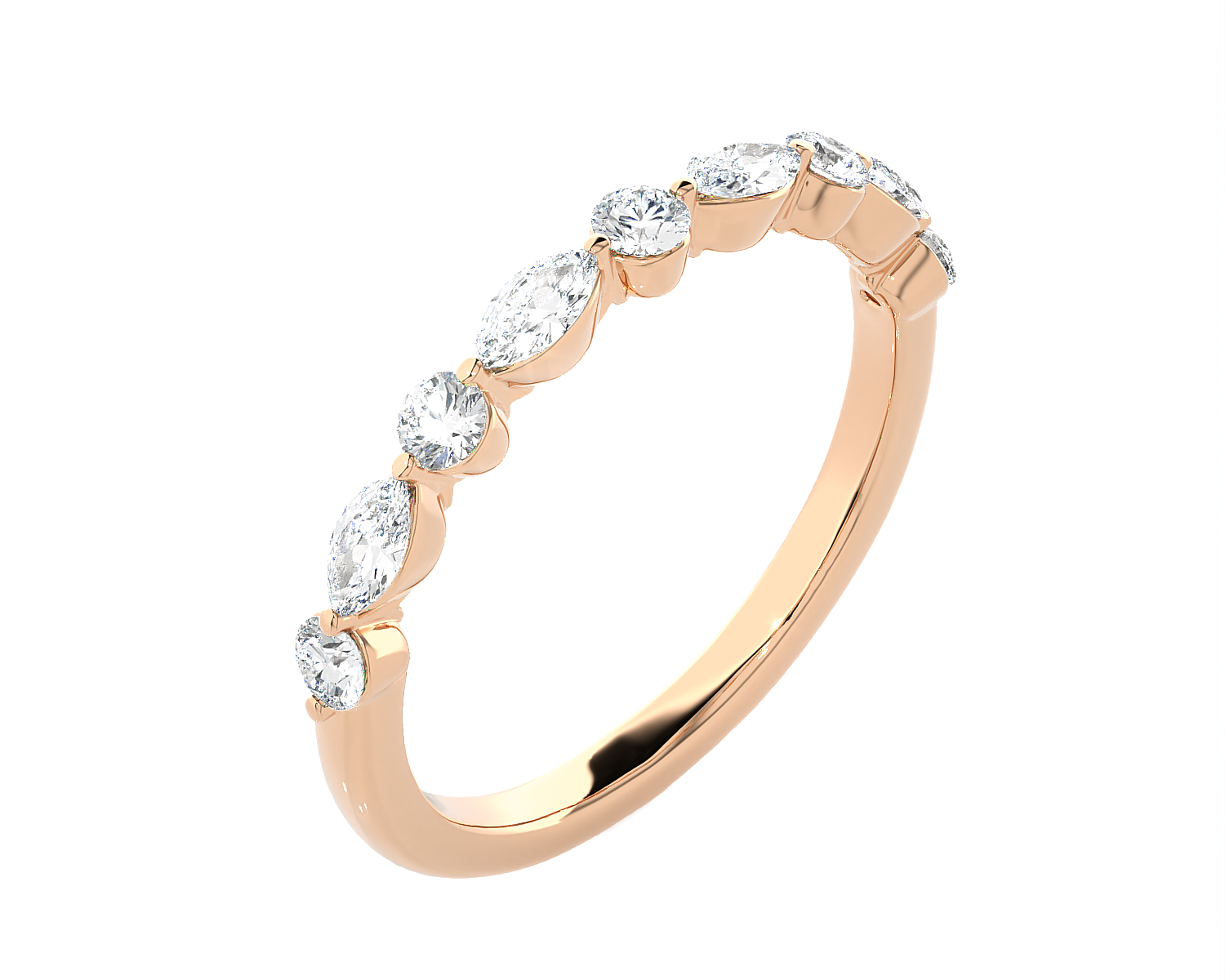 5/8 ctw Multi-Shape Lab Grown Diamond Anniversary Ring