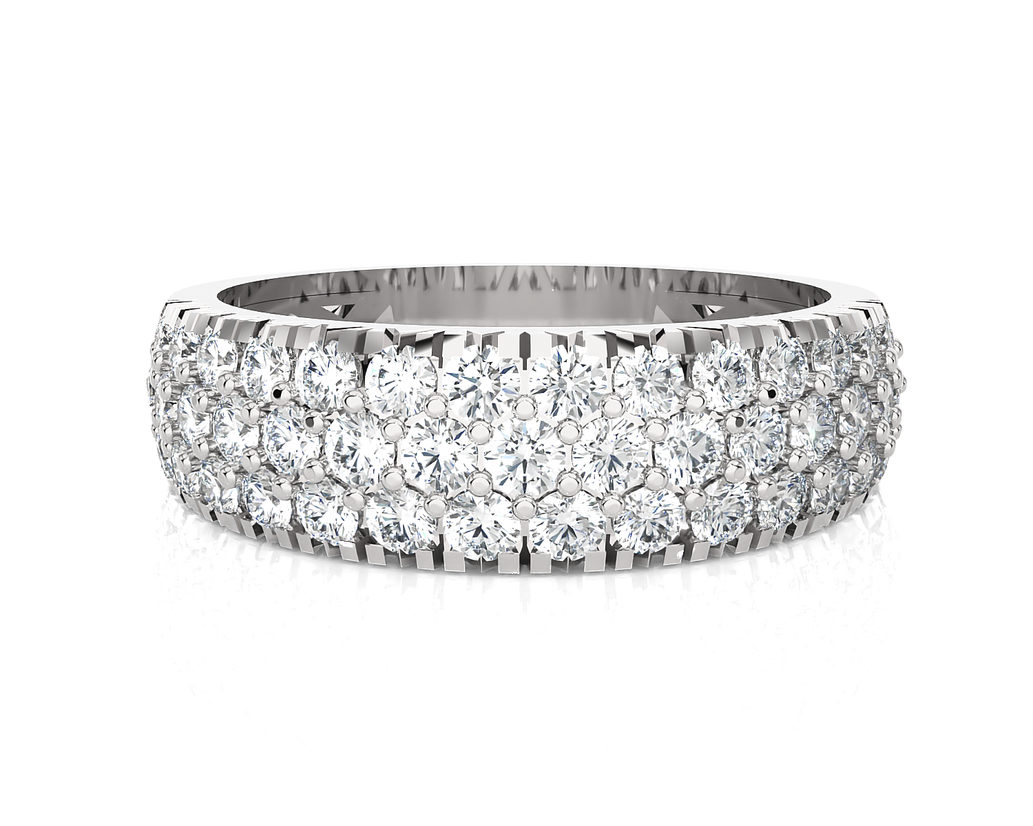 1 1/4 ctw Round Lab Grown Diamond Anniversary Ring