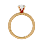 1 ctw Round Lab Grown Diamond Side Stone Engagement Ring