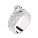 Round Lab Grown Diamond Bridal Ring