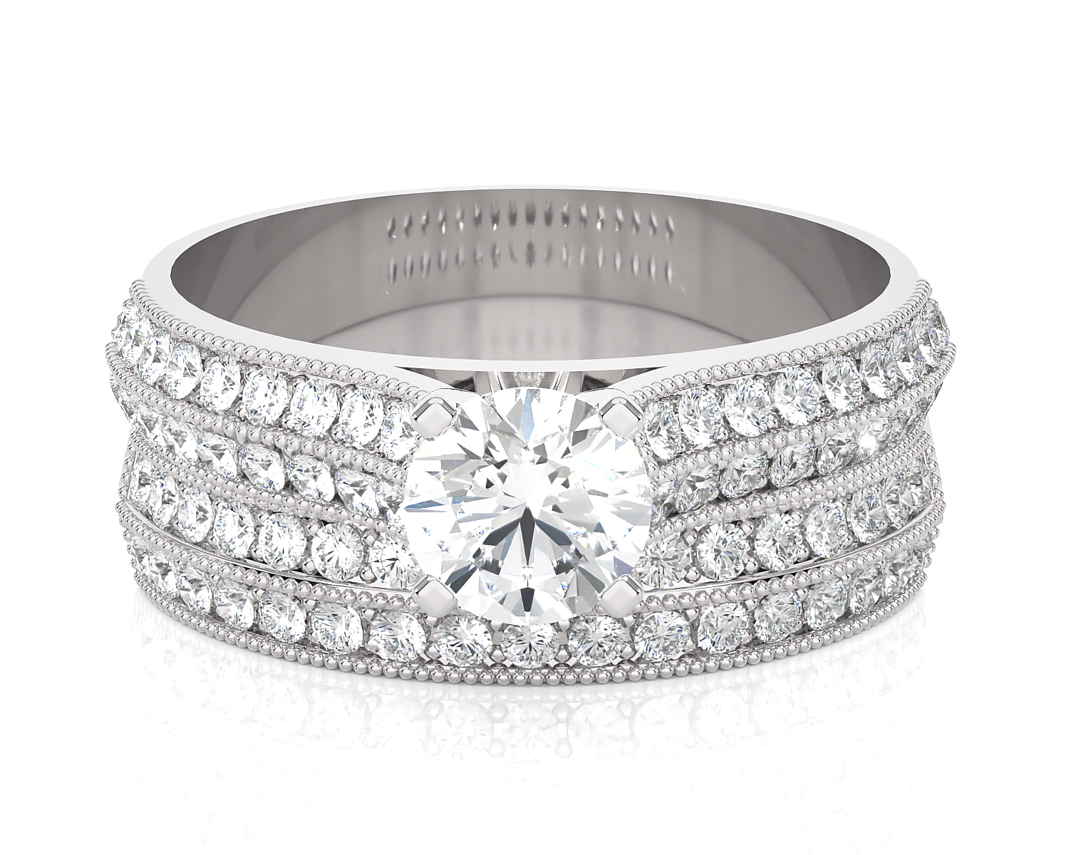 Round Lab Grown Diamond Bridal Ring