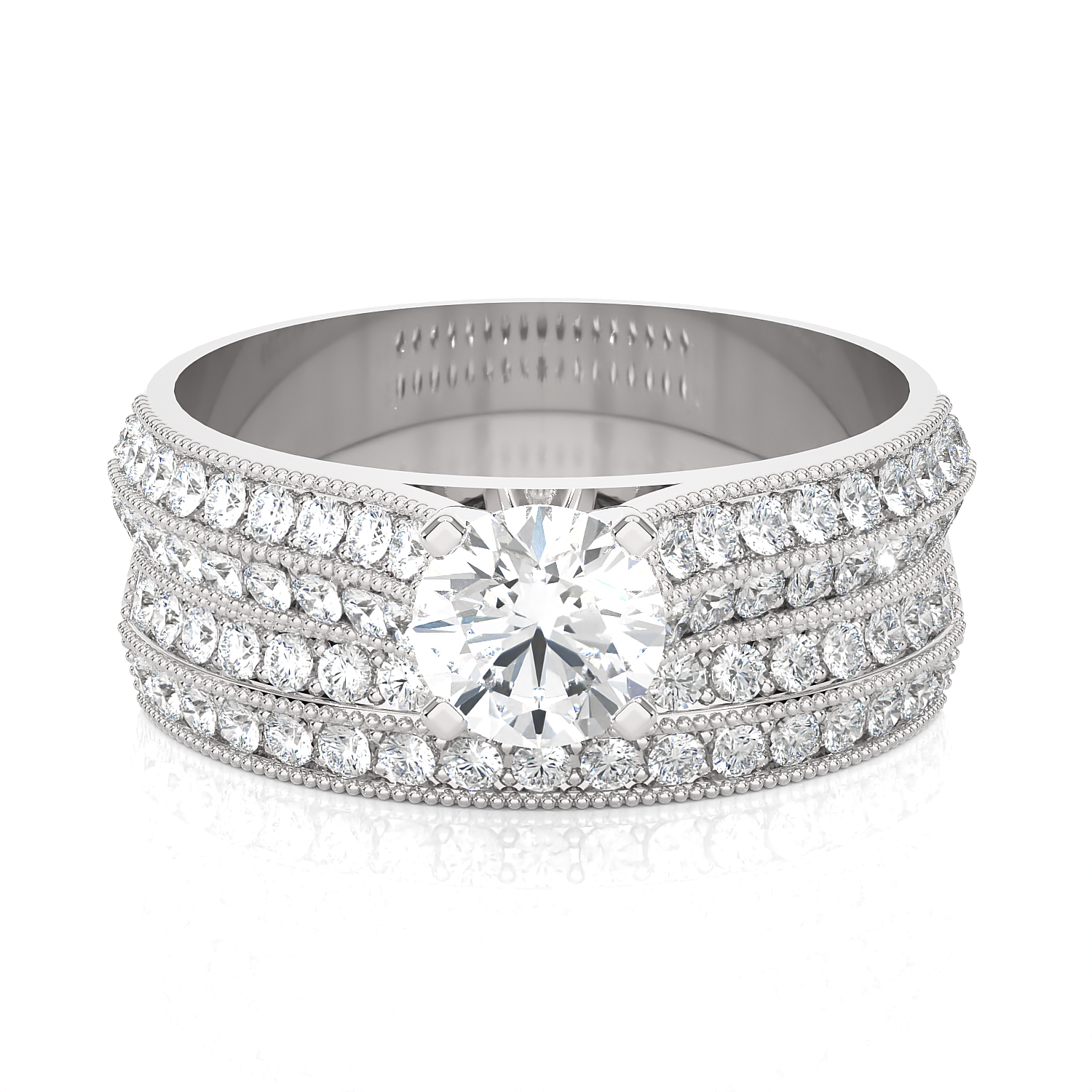 Round Lab Grown Diamond Bridal Ring