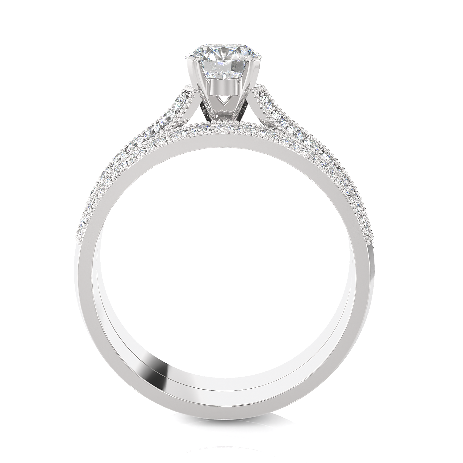 Round Lab Grown Diamond Bridal Ring
